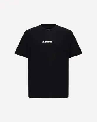 Jil Sander T-shirt girocollo in cotone con logo stampato Man S