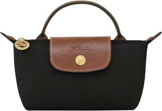 Longchamp Trousse Le Pliage Original - Dames - Tassen - Zwart - Maat: ONE Size Zijde