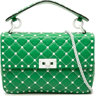 Valentino Pre-owned Valentino Medium Nappa Rockstud Spike Satchel Ladies SEVBZB0F6RBGEVGM