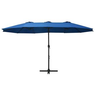 Berkfield Home Outdoor Parasol with Aluminium Pole 460x270 cm Blue