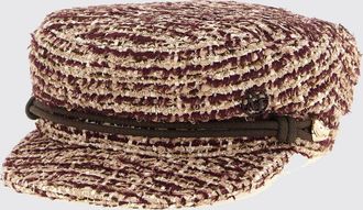 Maison Michel New Abby Tweed Baker Boy Cap with Visor