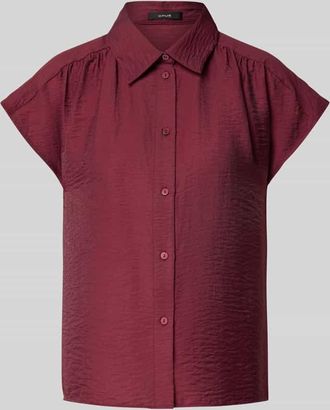 OPUS Regular Fit Hemdbluse aus Lyocell Modell Fairi in Dunkelrot, Gr&ouml;&szlig;e 34