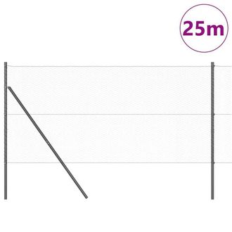 Berkfield Home Hexagon Fence Grey 1.4x25 m Steel