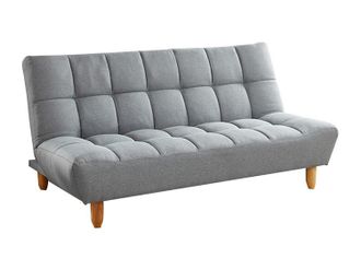 Vente-Unique Sof&aacute; cama 3 plazas de tela ESTEBAN - Gris