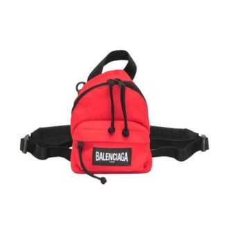 Balenciaga Pre-owned Cross Body Bags, unisex, Red, Size: ONE SIZE Pre-owned Nylon Cross Body Bag