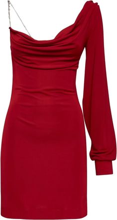 Dsquared2 Abito corto monospalla - Rosso