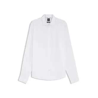 BOSS Regular-fit shirt in washed linen