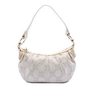 Celine Pre-owned Womens Macadam Canvas Shoulder Bag - Ivory Textile - One Size