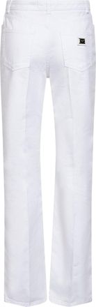 Dolce & Gabbana Womens White Cotton Denim Flared Jeans