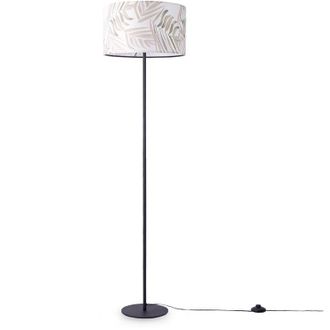 Paco Home Paco Home - Luminaria De Pie Sal&oacute;n Dormitorio E27 Jungla Palmeras Dise&ntilde;o Naturaleza Verde (&oslash;38cm), L&aacute;mpara De Pie - Negro