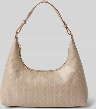 Calvin Klein Shoulder Bag mit Allover-Logo-Print in Beige, Größe 1
