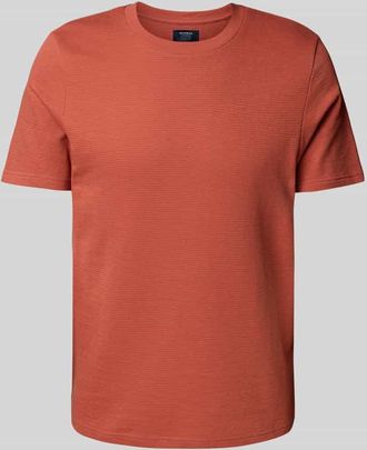 Mc Neal T-Shirt mit geripptem Rundhalsausschnitt in Terra, Gr&ouml;&szlig;e XXXL