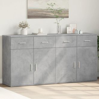 vidaXL Vidaxl - Aparadores 2 Uds Madera De Ingenier&iacute;a Gris Hormig&oacute;n 79x38x80 Cm