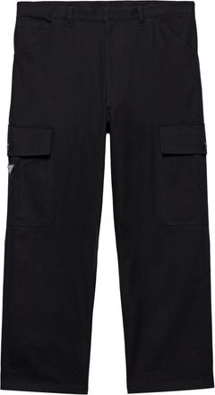 Prada Broek met logo - Zwart