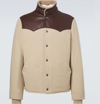 Brunello Cucinelli Piumino con pelle