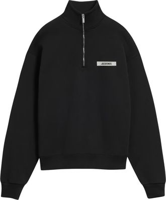 Jacquemus Black Cotton Le Camionneur Gros Grain Sweatshirt