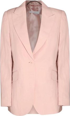 Stella McCartney Lichtroze Jas - Dames - Blazers - Roze - S - Katoen - Jassen