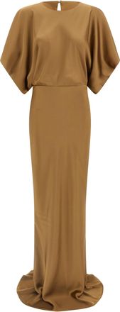 Norma Kamali Beige Polyester Long Womens Dress