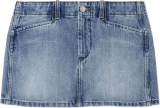 Re/Done Womens Slacker Skirt In Mid Fade