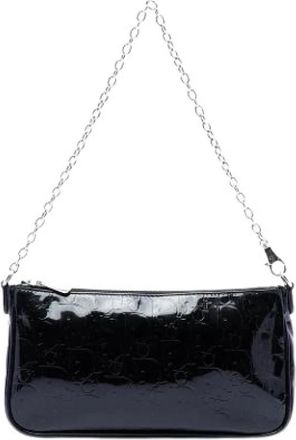 Dior Pre-owned Patent Leather Shoulder Bag - Dames - Vintage Schoudertas - Zwart - ONE Size - Leer - Vintage