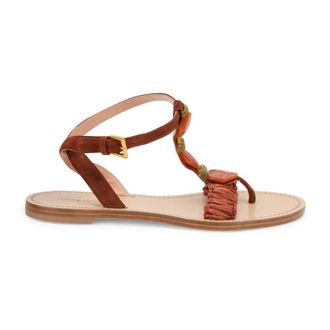 Alberta Ferretti Summer Sandal - female - Alberta Ferretti - Flat Sandals - Brown - 7 UK - Shoes