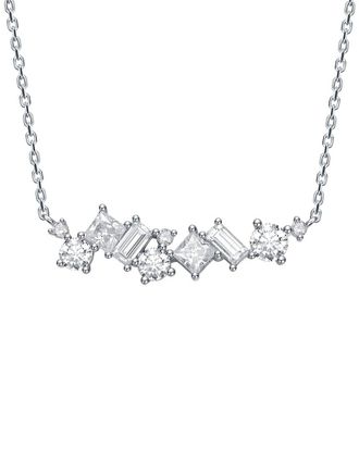 Genevive Silver Cluster Necklace