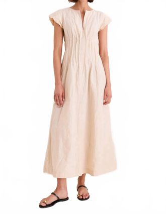 Apiece Apart Maravilla Pintuck Maxi Dress In Shell