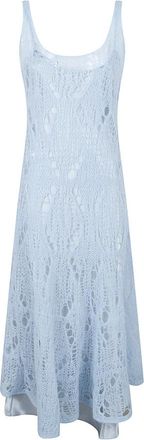 Fabiana Filippi Spiderweb Knit Dress - Dames - Casual kleedjes - Blauw - 2XS - Kleedjes