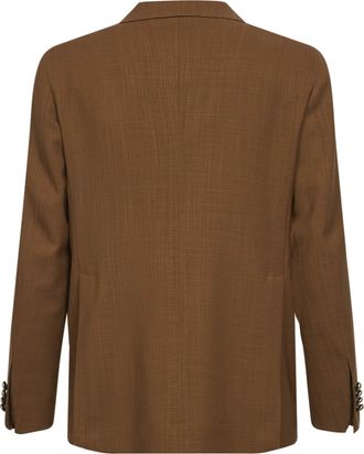 Tagliatore Mens Blazer Vesuvio Clay Virgin Wool Mud Jacket