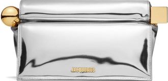 Jacquemus Rond Carr&eacute; clutch bag - women - Polyester/Cotton/Polyurethane - OS - Silver