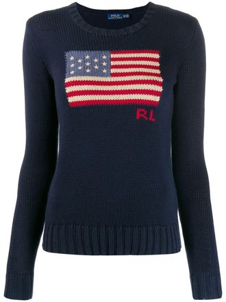 Polo Ralph Lauren Maglione con bandiera USA - Blu