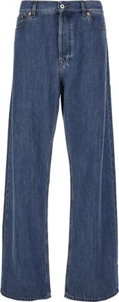 Valentino Garavani Blue Baggy Fit Wide Jeans