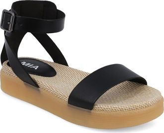 Mia Ellen Platform Sandal in Black at Nordstrom, Size 7.5