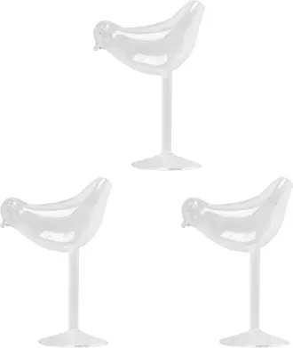 OEM 3 Vasos De C&oacute;ctel Creativos Con Forma De P&aacute;jaro De 150 Ml, Vidrio Molecular Personalizado, Vidrio Ahumado Para Modelar, Vaso De Vino Novedoso