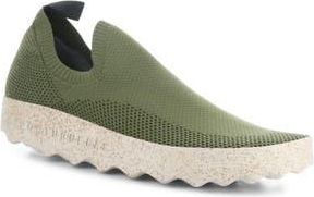 FLY London Clip Slip-On Shoe in Olive Recycled Knit at Nordstrom Rack, Size 12Us / 45Eu