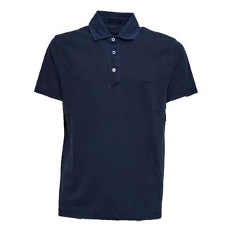 Fay Polo Shirts, male, Blue, Size: 2XL Jersey Polo