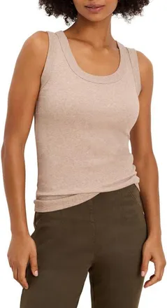 Nic+Zoe Perfect Knit Rib Scoop Neck Tank in Malt at Nordstrom, Size Xx-Large
