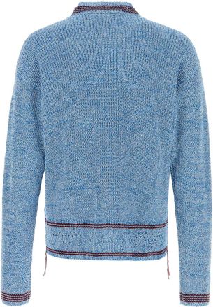 Marni Mens Roundneck Sweater Blue Primary Cotton