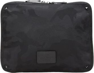 Valentino Pre-owned Clutches, male, Black, Size: ONE SIZE Pre-owned Nylon Clutch