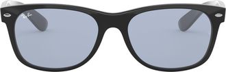Ray-Ban New Wayfarer 55mm Rectangular Sunglasses in Black /Blue Grey at Nordstrom