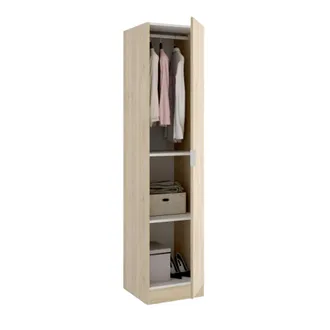 Dmora Armario Cusna, Percha Para Dormitorio, Armario Con 1 Puerta Simple, 41x52h184 Cm, Roble - Dmora
