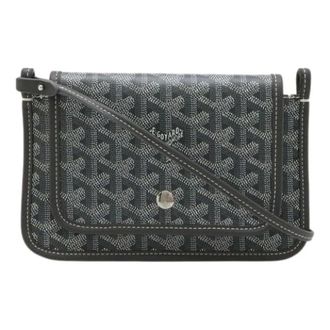 Goyard Pre-owned Plumet Coated Canvas 2way Wallet Bag - Dames - Pre-owned - Grijs - Maat: ONE Size Leer
