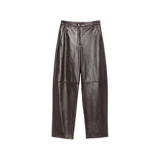 Max Mara Legno Wide-leg Leather Trousers