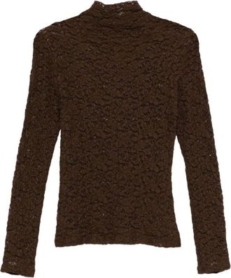 Seventy Textured Lace Sweater With High Neck