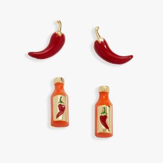 Alex and Ani Taco Hotsauce And Pepper Stud Set in Gold at Nordstrom