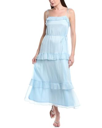 Julia Jordan Crinkle Chiffon Maxi Dress