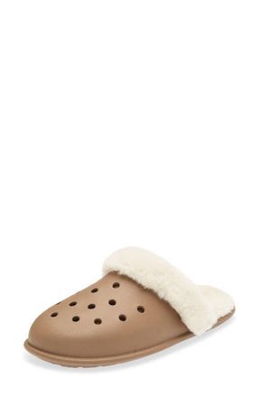 Crocs Classic Fuzz Scuff in Sepia at Nordstrom, Size 10 Womens