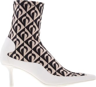 Jimmy Choo London x Marine Serre Printed Ankle Boots, Brand Size 34 ( US Size 4 )
