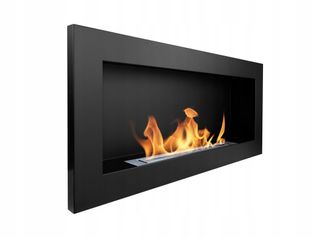 OEM Biocamino Sospeso 90x40x12 Cm Nero Strutturale Opaco