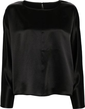 By Malene Birger Odelleys Blouse - Dames - Blouses - Zwart - M - Leer - Overhemden